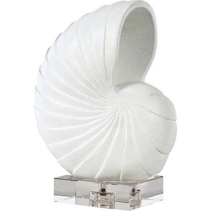 Nautilus Shell by Regina Andrew in white and white. Made from resin in a unique style.