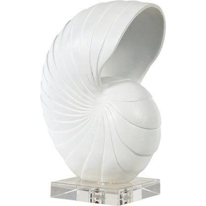 Nautilus Shell by Regina Andrew in white and white. Made from resin in a unique style.
