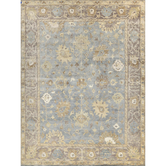 Antique Weave Oushak 2000 Rug by Exquisite Rugs in gray, brown, blue. Made from new zealand wool in a unique style.