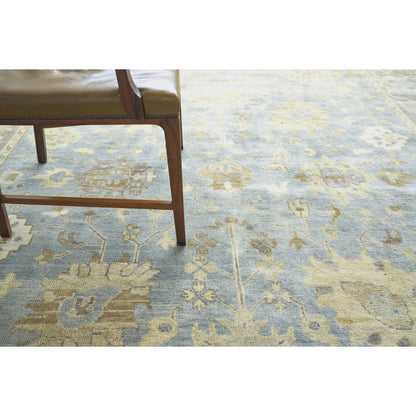 Antique Weave Oushak Rug - Gray, Brown, Blue by Exquisite Rugs in gray/brown/blue. Made from unique in a unique style.