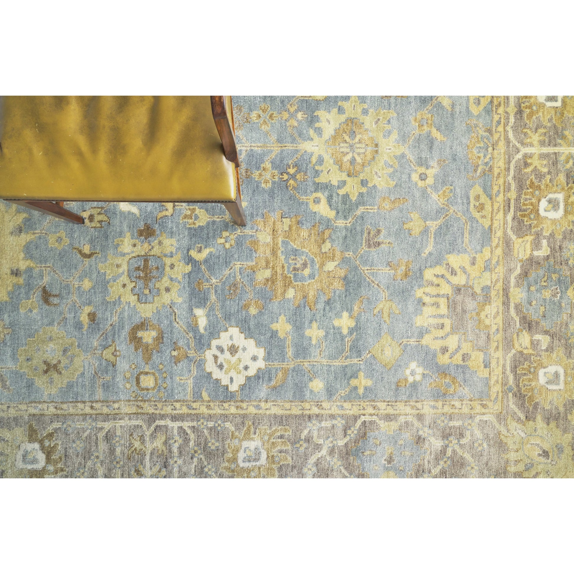 Antique Weave Oushak Rug - Gray, Brown, Blue by Exquisite Rugs in gray/brown/blue. Made from unique in a unique style.