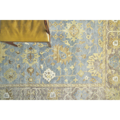 Antique Weave Oushak Rug - Gray, Brown, Blue by Exquisite Rugs in gray/brown/blue. Made from unique in a unique style.