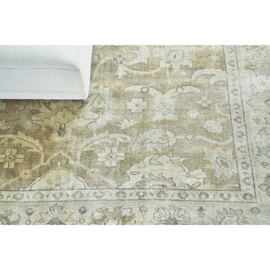 Antique Weave Oushak Rug - Gray, Brown by Exquisite Rugs in gray, brown. Made from new zealand wool in a unique style.