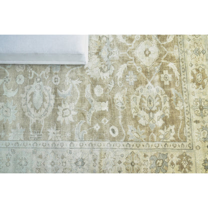 Antique Weave Oushak Rug II by Exquisite Rugs in gray, brown. Made from new zealand wool in a unique style.
