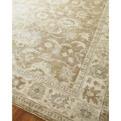 Antique Weave Oushak Rug II by Exquisite Rugs in gray, brown. Made from new zealand wool in a unique style.