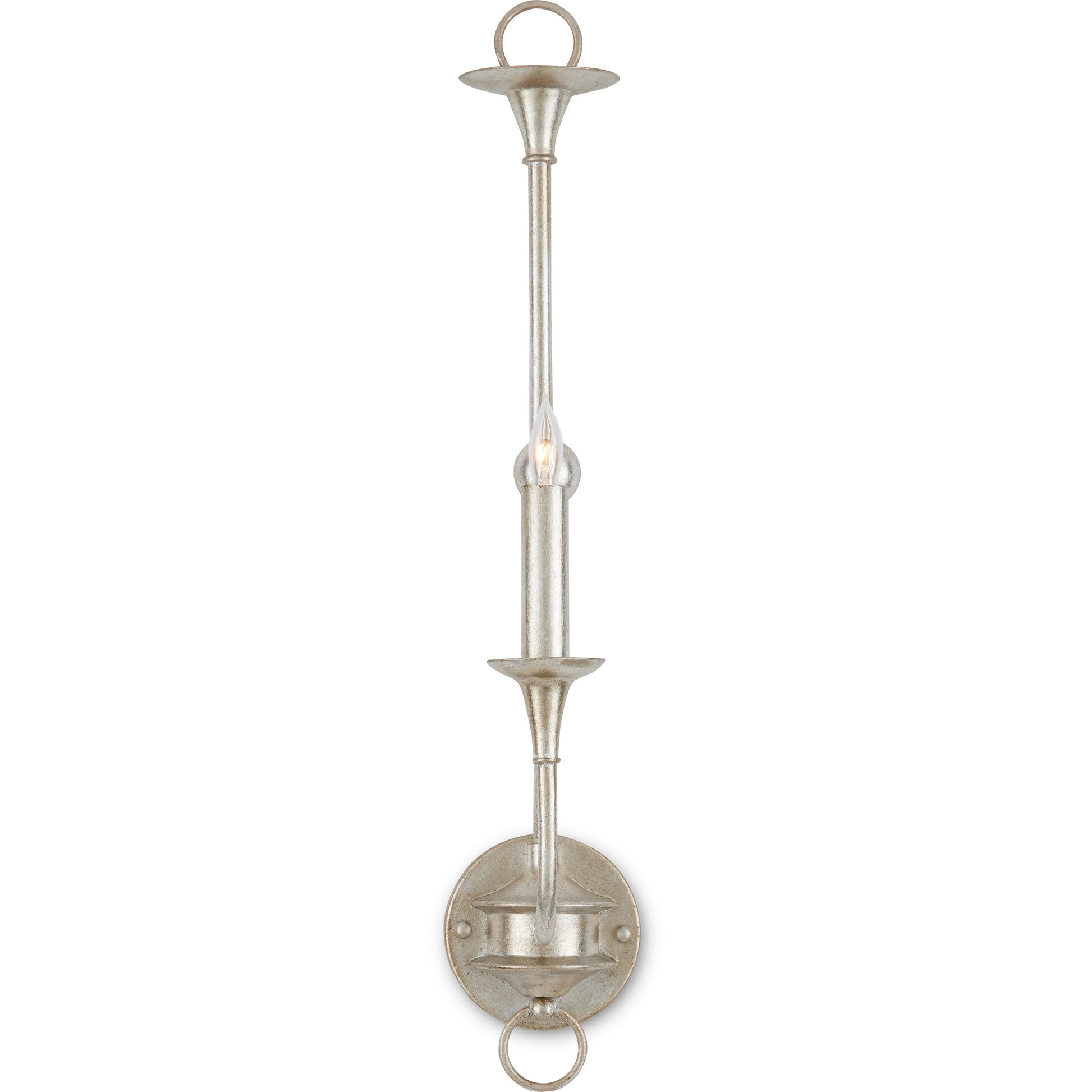 Nottaway Single Wall Sconce by Currey and Company. Made from wrought iron in a traditional style.