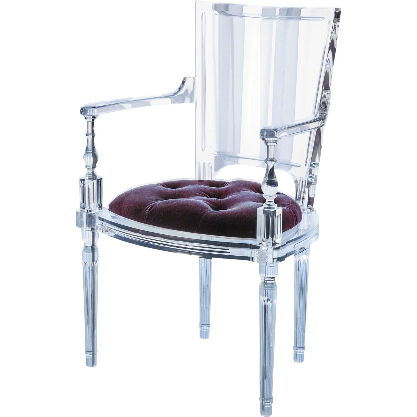 001 SI-2323953 | Primary Silo | Marilyn Acrylic Arm Chair by Global Views in lavender and clear acrylic. Made from unique in a modern style.