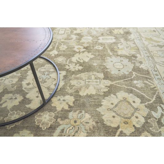 Antique Weave Oushak 2003 Rug by Exquisite Rugs in brown, ivory. Made from new zealand wool in a unique style.