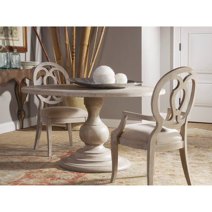 Axiom Round Dining Table by Artistica Home in grigio. Made from unique in a cottage & farmhouse style.