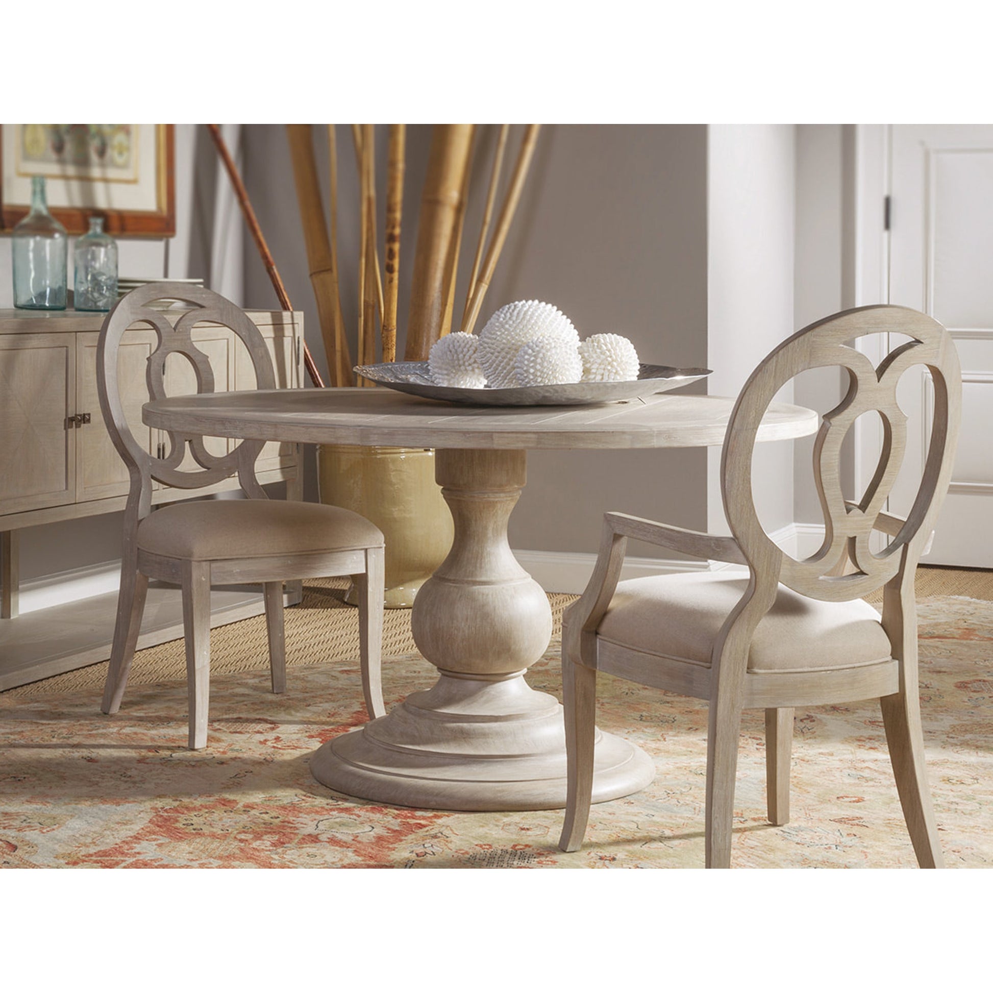 Axiom Round Dining Table by Artistica Home in grigio. Made from unique in a cottage & farmhouse style.