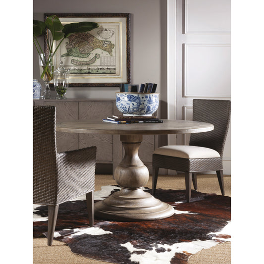 Axiom Round Dining Table by Artistica Home in grigio. Made from unique in a cottage & farmhouse style.