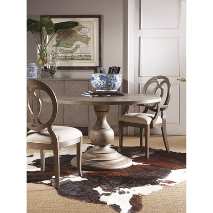 Axiom Round Dining Table by Artistica Home in grigio. Made from unique in a cottage & farmhouse style.