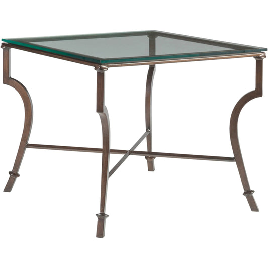 001 SI-2626477 | Primary Silo | Syrah Square End Table by Artistica Home in antique copper. Made from metal in a unique style.