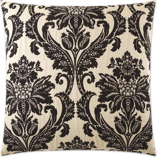 Beatrice Pillow by DV Kap Home in black. Made from 63% polyester, 37% rayon in a unique style.