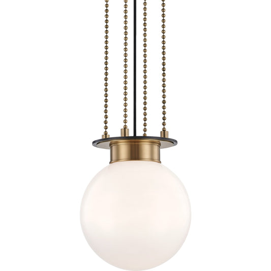 Gunther Pendant by Hudson Valley in aged old bronze. Made from brass in a modern style.
