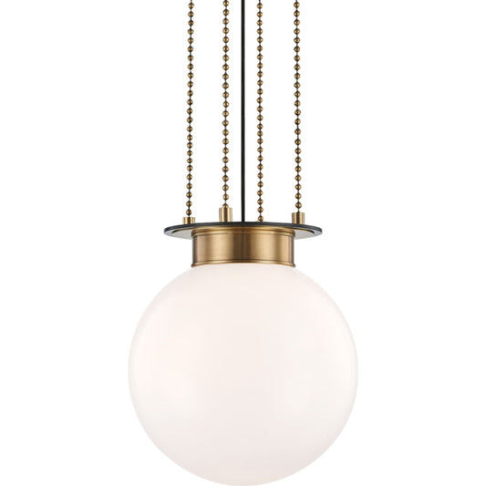 Gunther Pendant by Hudson Valley in aged old bronze. Made from brass in a modern style.