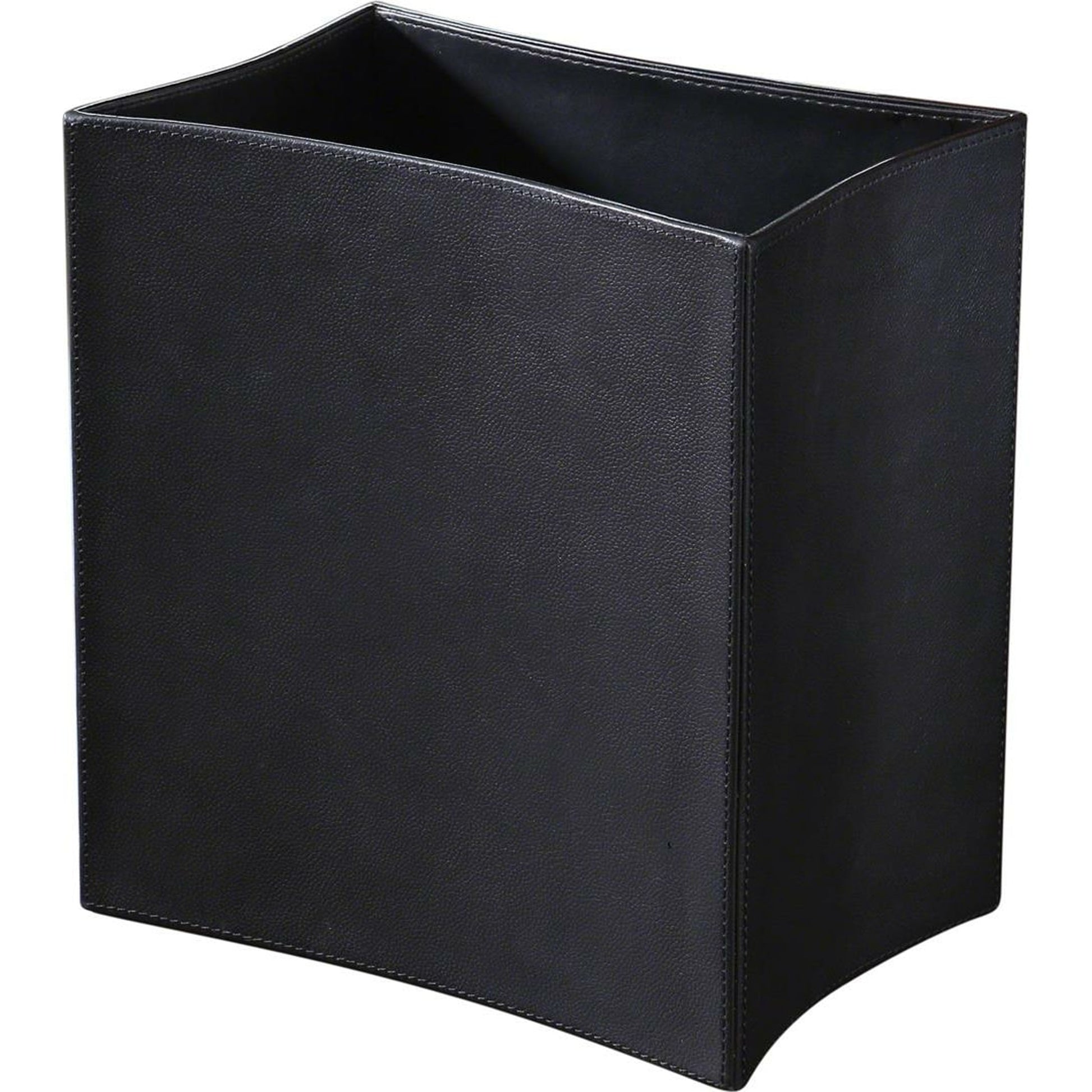 Folded Leather Wastebasket by Global Views. Made from leather in a modern style.
