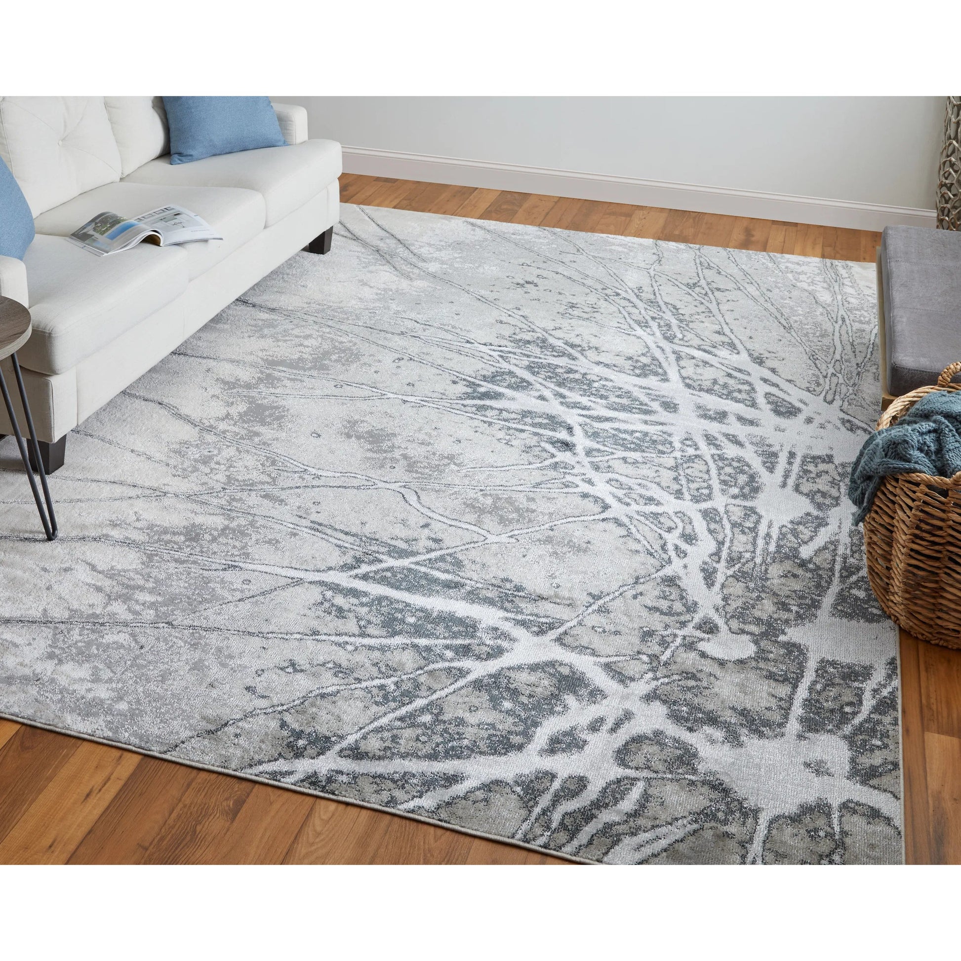 Astra Transitional Rug - 39L5F by Feizy in gray, silver, ivory. Made from polypropylene, polyester in a unique style.