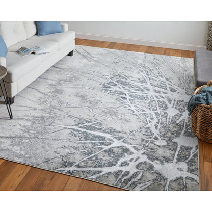Astra Transitional Rug - 39L5F by Feizy in gray, silver, ivory. Made from polypropylene, polyester in a unique style.