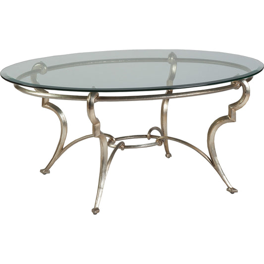 Colette Oval Cocktail Table by Artistica Home in champagne. Made from unique in a transitional style.