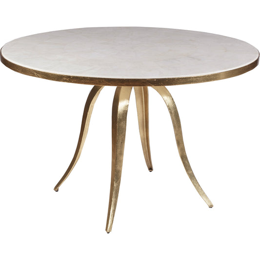 Crystal Ston Dining Table by Artistica Home in gold. Made from unique in a modern style.