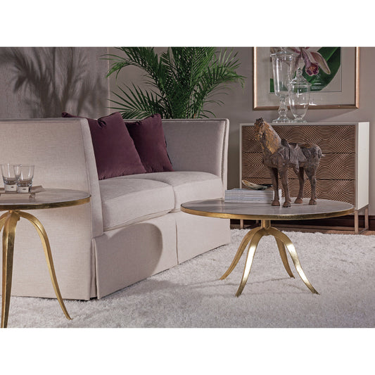 Crystal Stone End Table by Artistica Home in gold. Made from unique in a modern style.