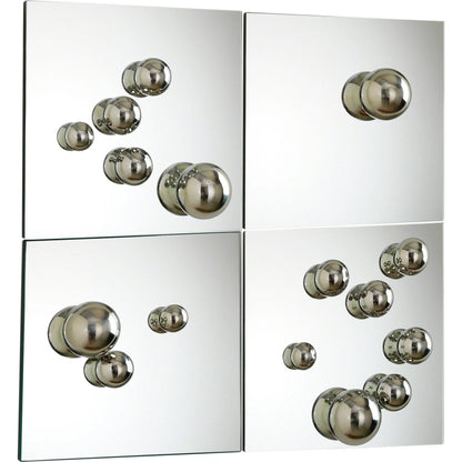 Sphere Mirrors by Global Views. Made from glass in a modern style.