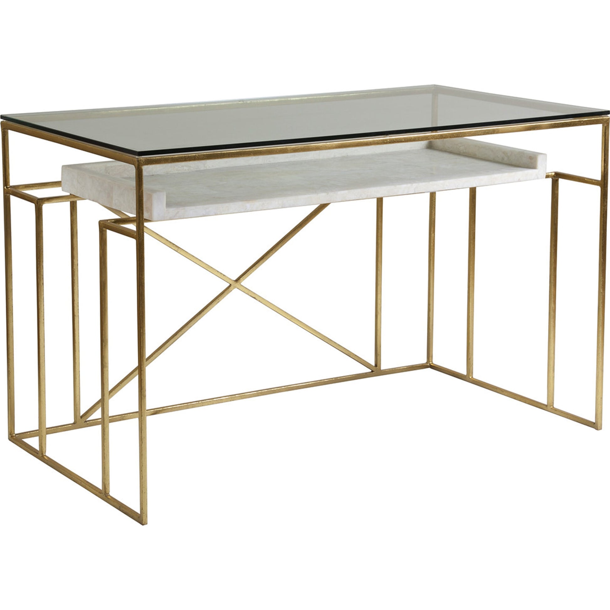 Cumulus Writing Table by Artistica Home in gold. Made from unique in a modern style.