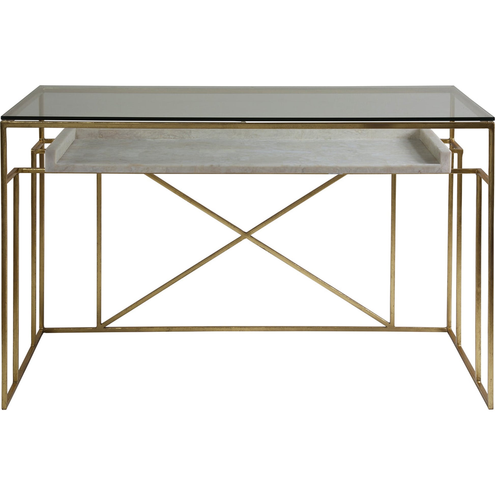 Cumulus Writing Table by Artistica Home in gold. Made from unique in a modern style.