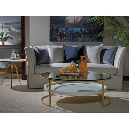 Crystal Stone End Table by Artistica Home in gold. Made from unique in a modern style.