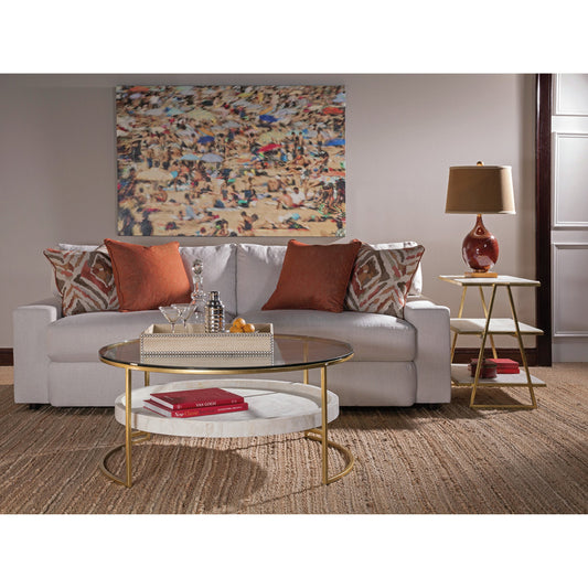 Cumulus Triangular Tier Table by Artistica Home in gold. Made from unique in a modern style.