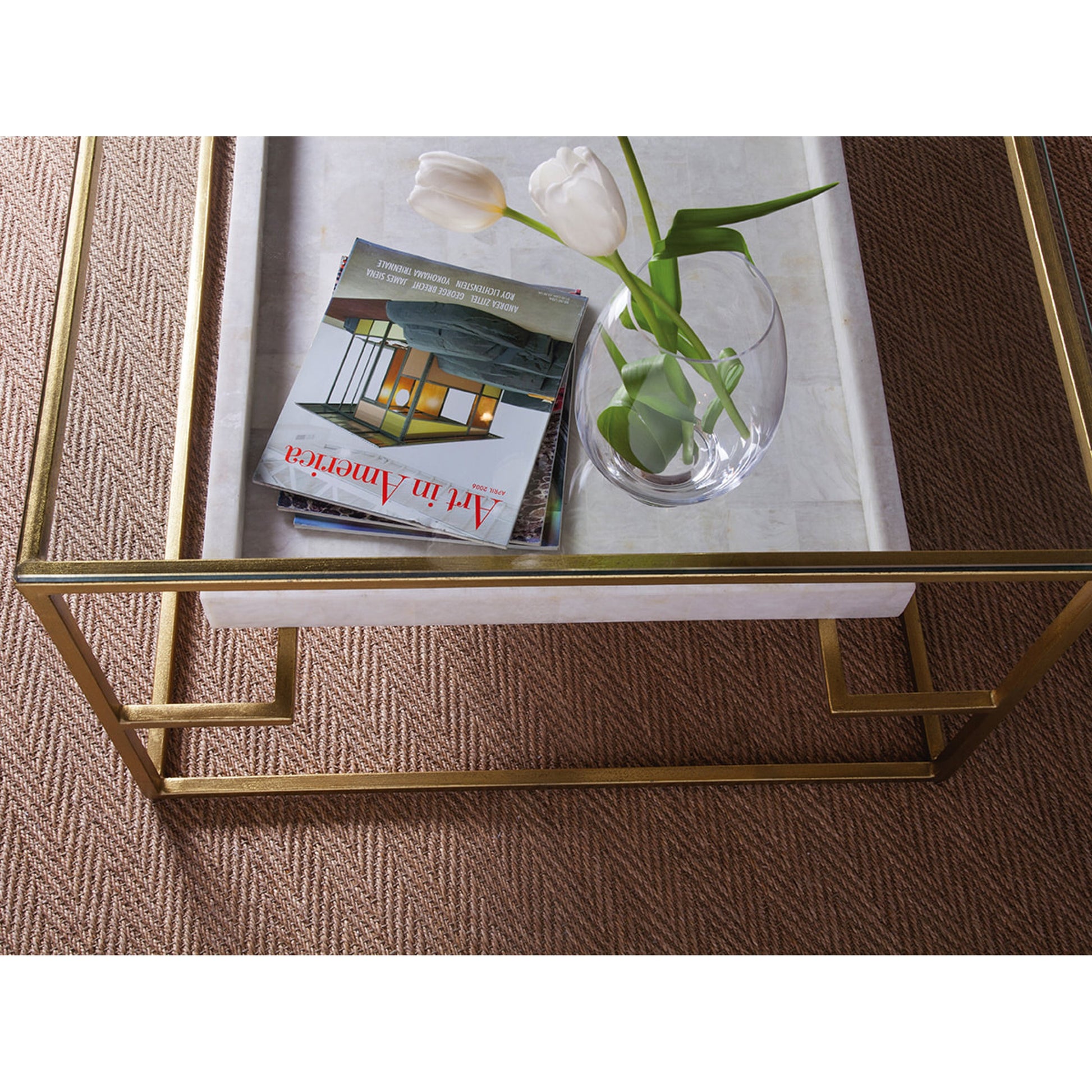 Cumulus Cocktail Table by Artistica Home in gold. Made from unique in a modern style.