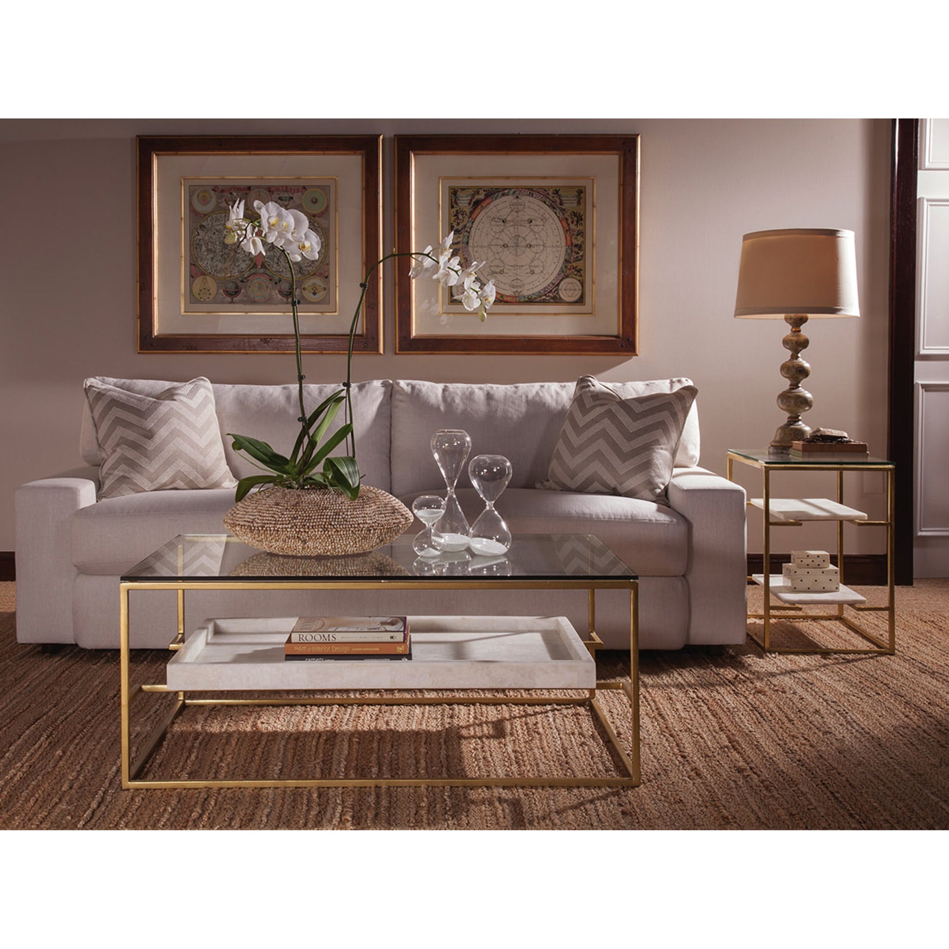 Cumulus Cocktail Table by Artistica Home in gold. Made from unique in a modern style.