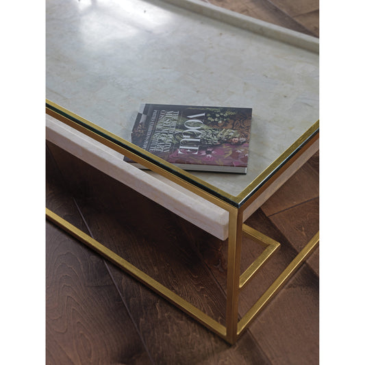 Cumulus Cocktail Table by Artistica Home in gold. Made from unique in a modern style.