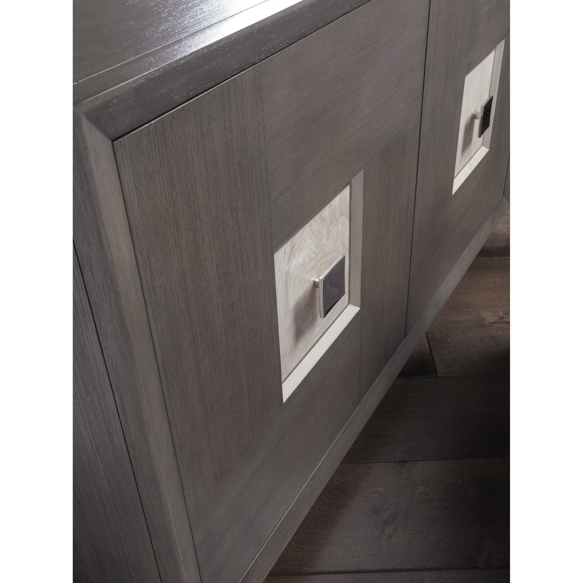 Mercury Media Console by Artistica Home in bleached olive ash burl. Made from unique in a modern style.