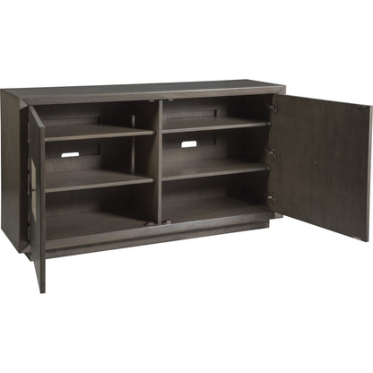 Mercury Two Door Media Console by Artistica Home in bleached olive ash burl. Made from unique in a modern style.