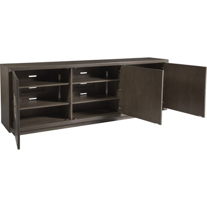 Mercury Media Console by Artistica Home in bleached olive ash burl. Made from unique in a modern style.