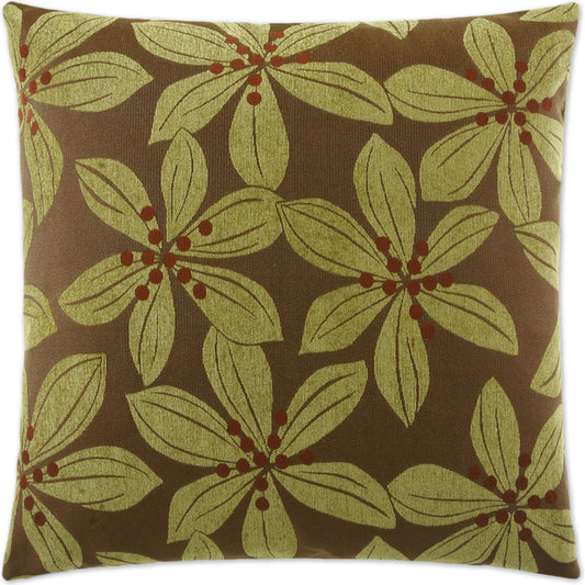Tropical Leaf Pillow by DV Kap Home in green. Made from 70% viscose, 30% polyester in a unique style.