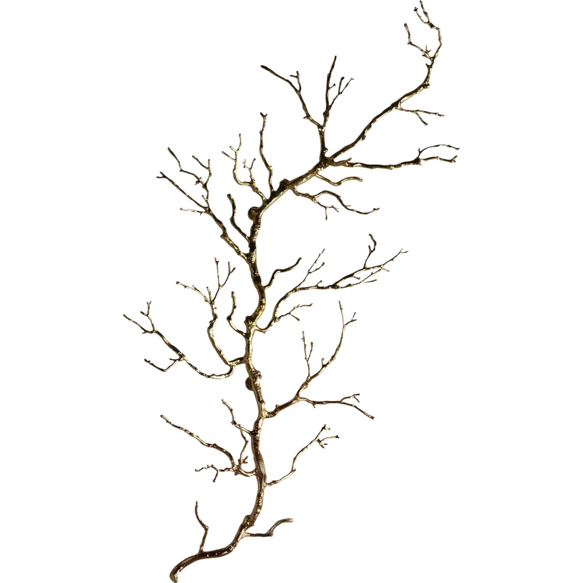 Twig Wall Art by Global Views. Made from brass in a modern style.