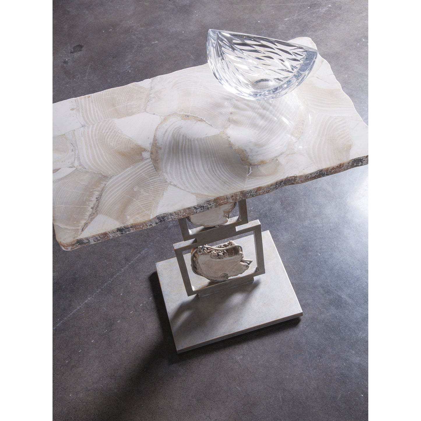 002 SR-834334 | Lifestyle | Frick Spot Table by Artistica Home in antiqued iron. Made from unique in a modern style.