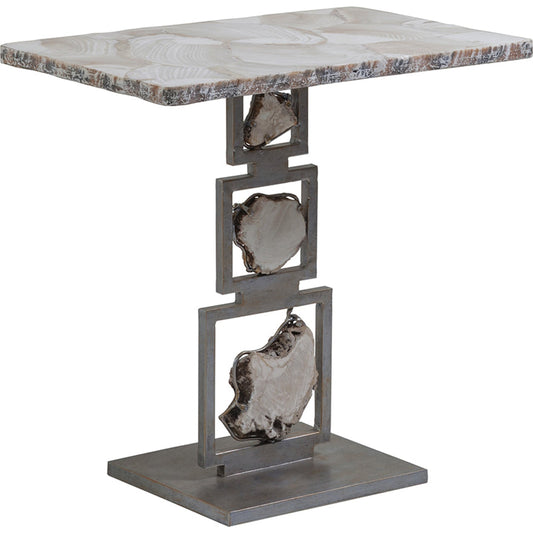 Frick Spot Table by Artistica Home in antiqued iron. Made from unique in a modern style.