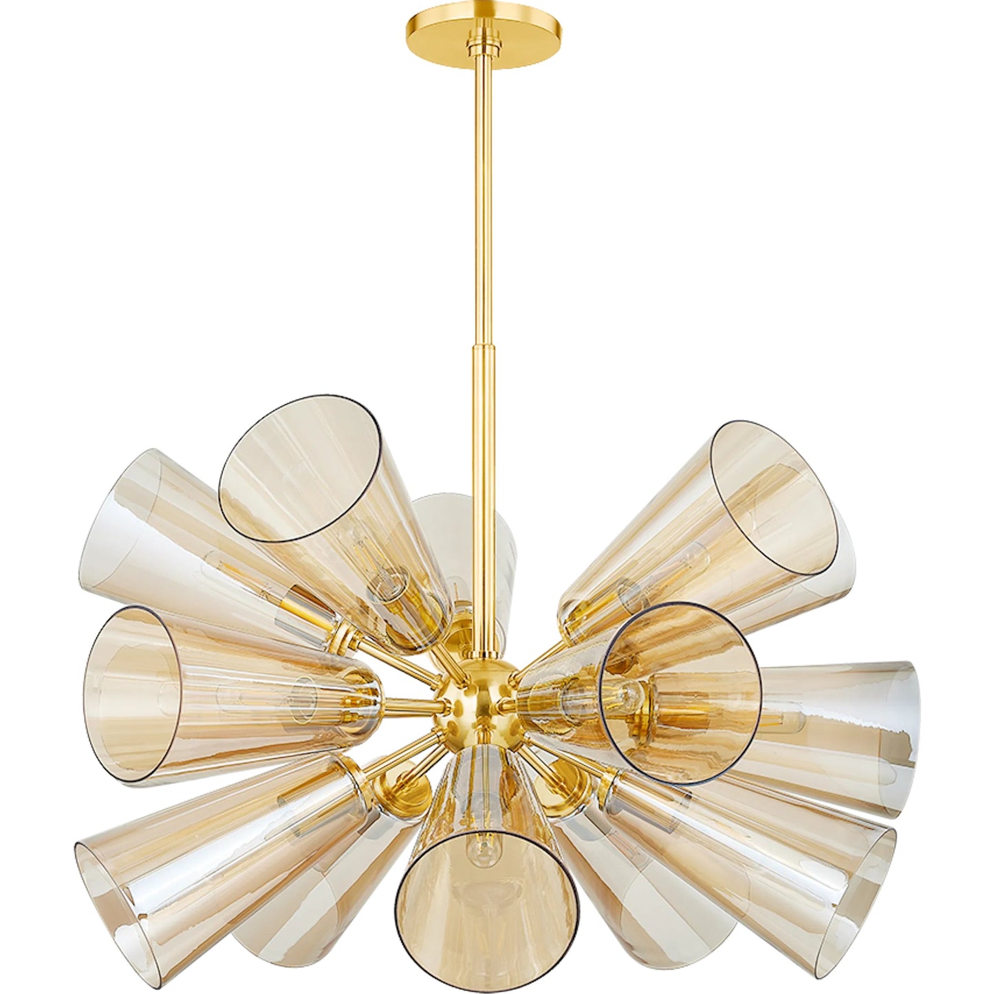 002 SI-2335757 | Additional Silo | Hartwood 15-Light Chandelier by Hudson Valley in aged brass. Made from steel in a modern style.