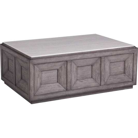 Dictum Rect Cocktail Table by Artistica Home in gray mahogany. Made from unique in a rustic style.