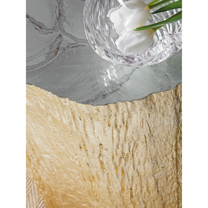 Trunk Segment Round Dining Table with Glass Top by Artistica Home. Made from unique in a modern style.