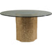Trunk Segment Round Dining Table with Glass Top by Artistica Home. Made from unique in a modern style.