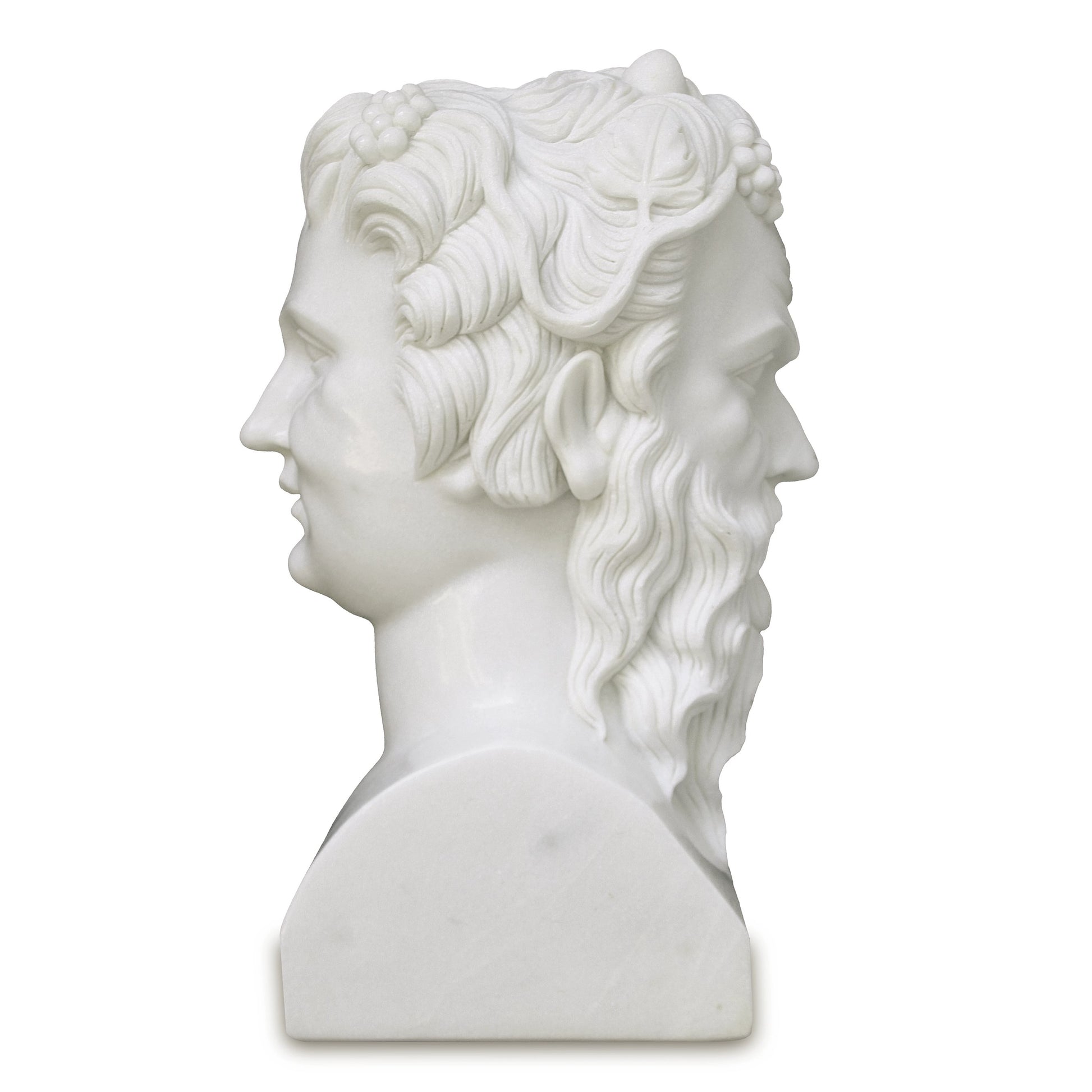 Hector Marble Bust Sculpture by Currey and Company in white. Made from marble in a traditional style.