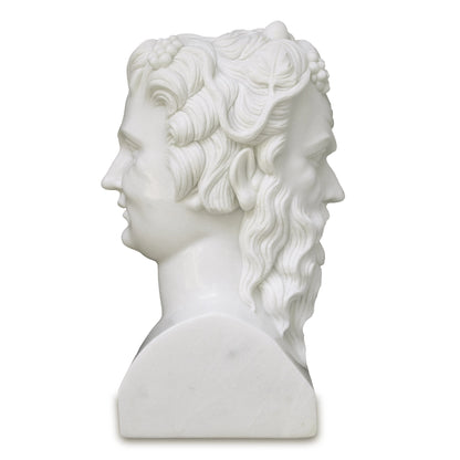 Hector Marble Bust Sculpture by Currey and Company in white. Made from marble in a traditional style.