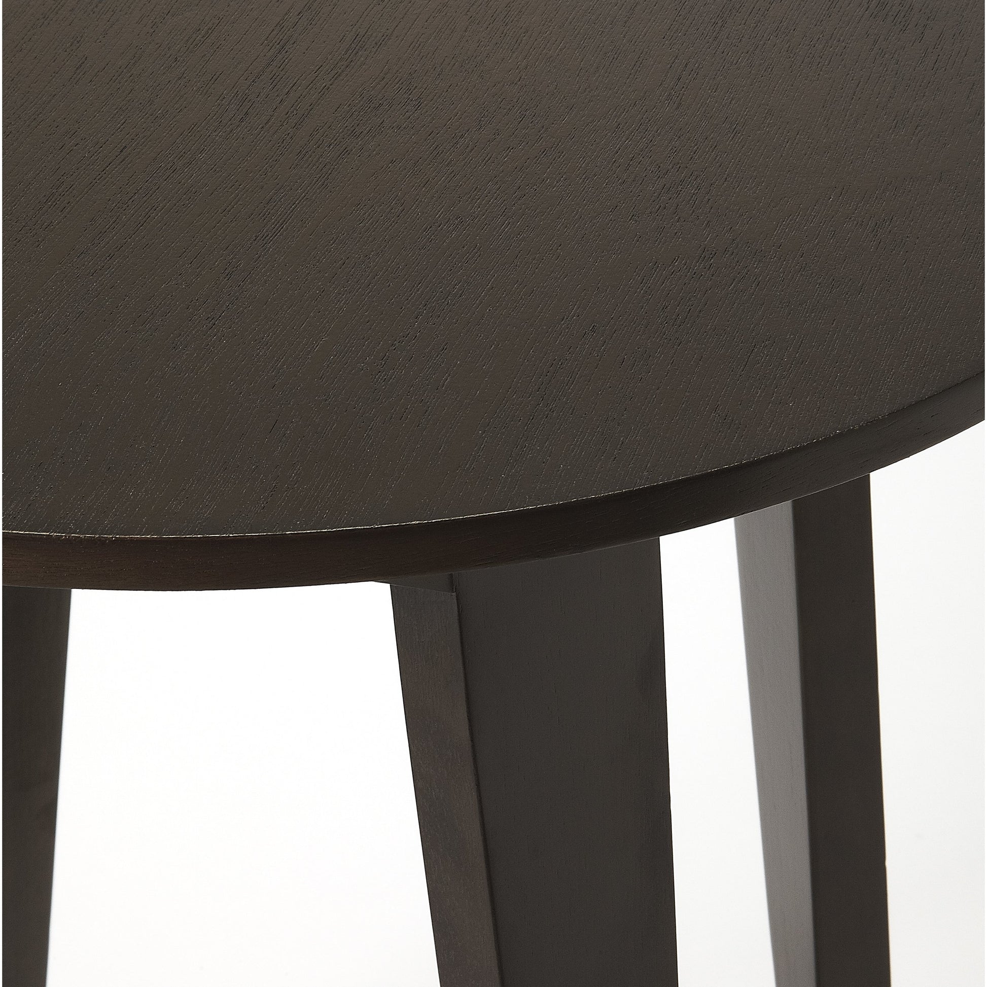 Round Accent Table by Butler Specialty Company in dark brown and butler loft. Made from sheesham wood solids in a modern style.