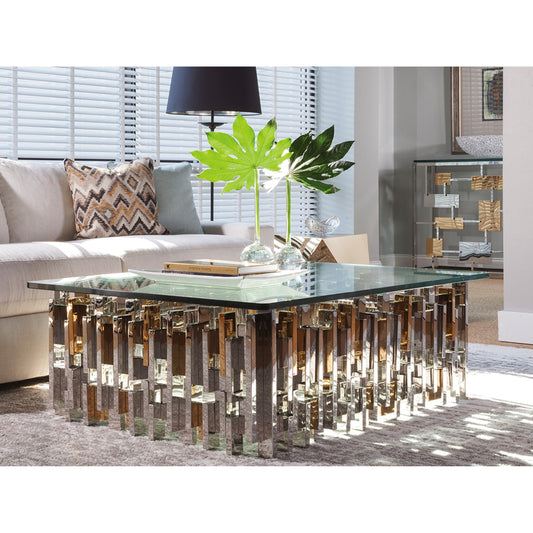 Cityscape Cocktail Table by Artistica Home in stainless steel, brass. Made from unique in a modern style.