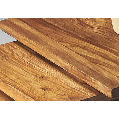 Mira Modern Nesting Tables by Butler Specialty Company in light brown and butler loft. Made from sheesham wood solids in a modern style.